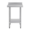 Vogue Stainless Steel Prep Table w Splashback 600mm