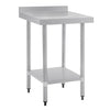Vogue Stainless Steel Prep Table w Splashback 600mm