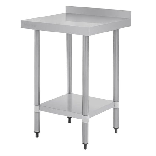 Vogue Stainless Steel Prep Table w Splashback 600mm