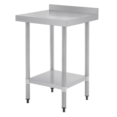 Vogue Stainless Steel Prep Table w Splashback 600mm