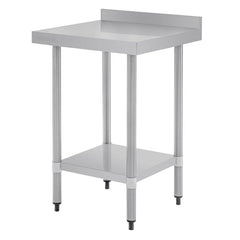 Vogue Stainless Steel Prep Table w Splashback 600mm