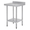 Vogue Stainless Steel Prep Table w Splashback 600mm