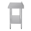 Vogue 1200mm Stainless Steel Prep Table with Splashback