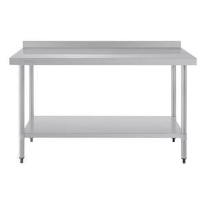 Vogue 1500mm Stainless Steel Prep Table with Splashback