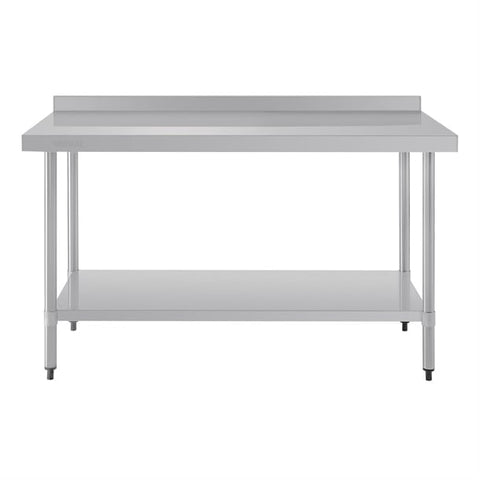 Vogue 1500mm Stainless Steel Prep Table with Splashback
