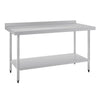 Vogue 1500mm Stainless Steel Prep Table with Splashback