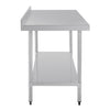 Vogue 1500mm Stainless Steel Prep Table with Splashback