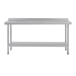 Vogue 1800mm Stainless Steel Prep Table with Splashback
