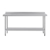 Vogue 1800mm Stainless Steel Prep Table with Splashback