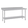 Vogue 1800mm Stainless Steel Prep Table with Splashback