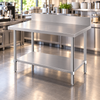 Vogue 600mm Premium Stainless Steel Table with Splashback