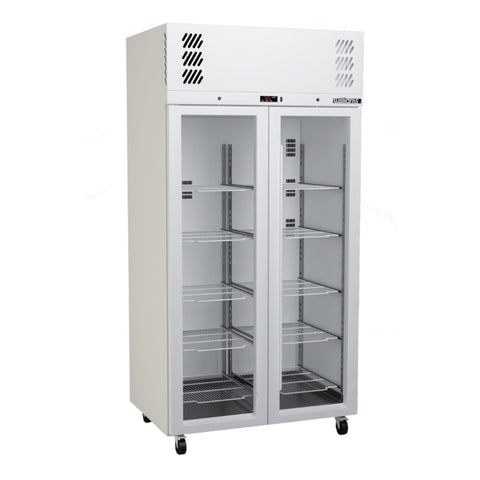Williams Pearl - Slim 2 door White Upright Display Refrigerator
