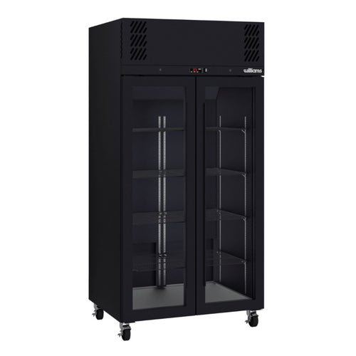 Williams Pearl - Slim 2 door Black Upright Display Refrigerator commercial refrigeration