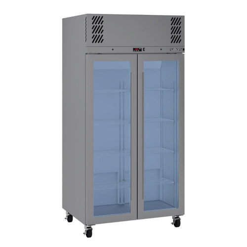 Williams Pearl - Slim 2 door Stainless Steel Upright Display Refrigerator commercial refrigeration
