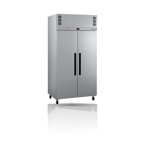 Williams Pearl - Slim 2 door Stainless Steel Upright Storage Refrigerator