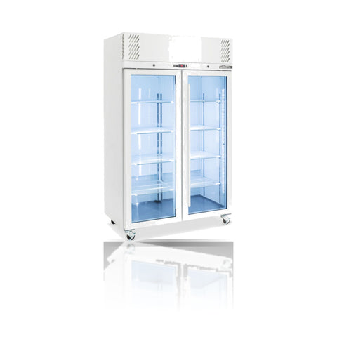 Williams Pearl - 2 door White Upright Display Freezer