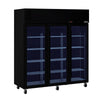 Williams Pearl - 3 door Black Upright Display Refrigerator