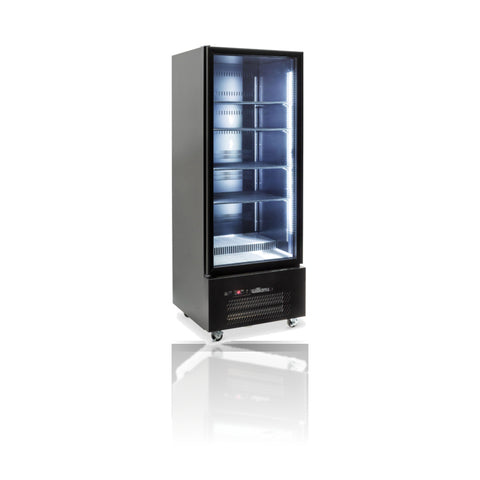 Williams Quartz Star - One Door Black Upright Display Refrigerator
