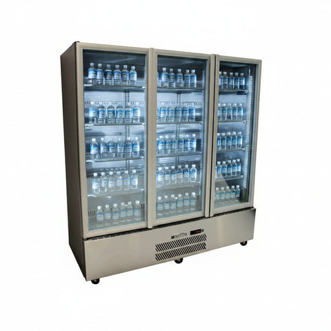 Williams Quartz Star - 3 door Stainless Steel Upright Display Refrigerator