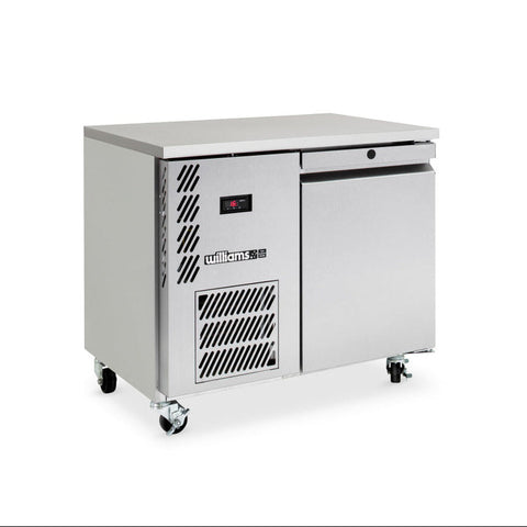 Williams Opal - One Door Stainless Steel Under Counter Storage Refrigerator