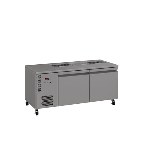 Williams Emerald - 2 door Stainless Steel Under Counter Refrigerator With Blown Air Well