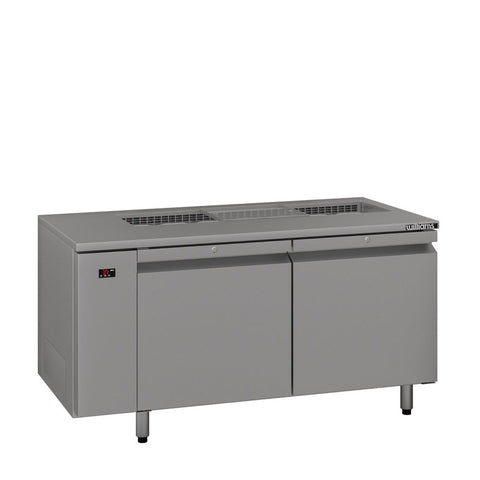 Williams Emerald - 2 door Stainless Steel Remote Under Counter Refrigerator With Blown Air Well