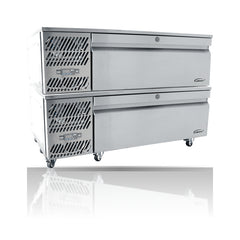Williams Vari Temp Drawer Hydrocarbon - Two drawer self contained variable temperture units - stacked on a crisp white background with mirrored reflection