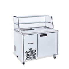 Williams Jade Sandwich - One Door White Prep Counter Refrigerator With Blown Air Well commercial refrigeration