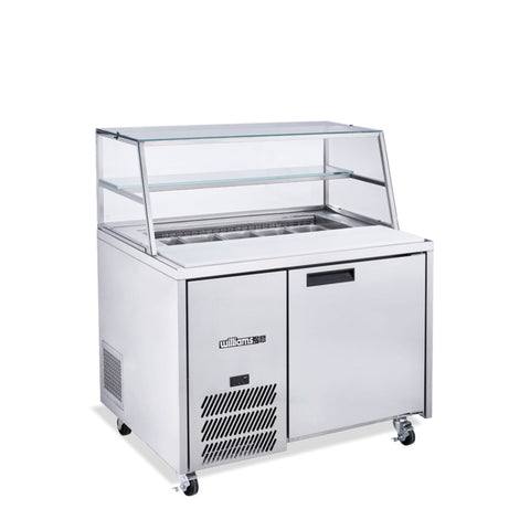 Williams Jade Sandwich - One Door Stainless Steel Prep Counter Refrigerator With Blown Air Well