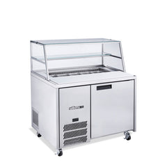 Williams Jade Sandwich - One Door Stainless Steel Prep Counter Refrigerator With Blown Air Well commercial refrigeration