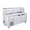 Williams Jade Sandwich - 2 door Stainless Steel Prep Counter Refrigerator With Blown Air Well