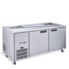 Williams Jade Sandwich - 2 door Stainless Steel Prep Counter Refrigerator With Blown Air Well - Without Canopy