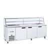 Williams Jade Sandwich 3 door White Prep Counter Refrigerator With Blown Air Well