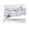 Williams Jade Sandwich - 3 door Stainless Steel Prep Counter Refrigerator With Blown Air Well