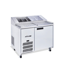 Williams Jade Pizza - One Door White Pizza Prep Counter Refrigerator With Blown Air Well commercial refrigeration