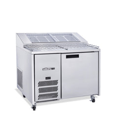 Williams Jade Pizza - One Door Stainless Steel Pizza Prep Counter Refrigerator With Blown Air Well commercial refrigeration