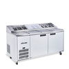 Williams Jade Pizza - 2 door White Pizza Prep Counter Refrigerator With Blown Air Well