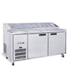 Williams Jade Pizza - 2 door Stainless Steel Pizza Prep Counter Refrigerator With Blown Air Well
