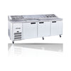 Williams Jade Pizza - 3 door White Pizza Prep Counter Refrigerator With Blown Air Well