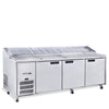 Williams Jade Pizza - 3 door Stainless Steel Pizza Prep Counter Refrigerator With Blown Air Well