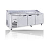 Williams Jade Pizza - 3 door Stainless Steel Pizza Prep Counter Refrigerator With Blown Air Well