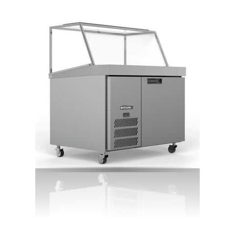 Williams Banksia - One Door White Prep Counter Refrigerator With Angled Blown Air Well