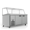 Williams Banksia - 2 door White Prep Counter Refrigerator With Angled Blown Air Well