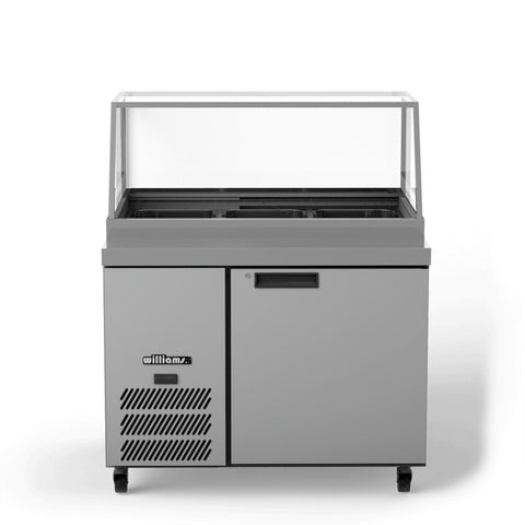 Williams Banksia - One Door Stainless Steel Prep Counter Refrigerator With Flat Blown Air Well