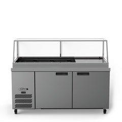 Williams Banksia - 3 door Stainless Steel Prep Counter Refrigerator With Flat Blown Air Well commercial refrigeration