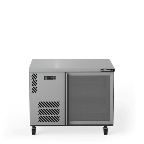 Williams Boronia - One Door Satinless Steel Under Counter Display Refrigerator