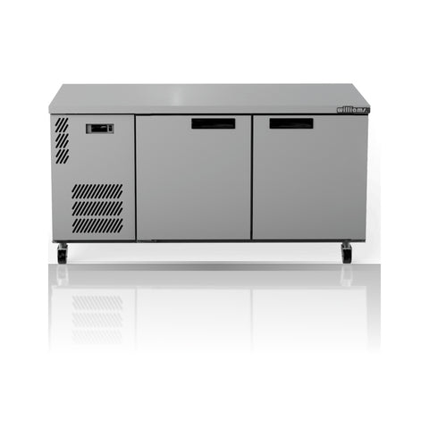 Williams Boronia - 2 door Stainless Steel Under Counter Display Refrigerator