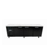 Williams Boronia - 3 door Black Under Counter Display Refrigerator