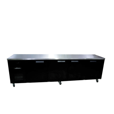 Williams Boronia - 4 door Black Under Counter Display Refrigerator