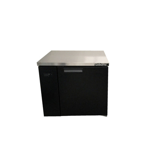 Williams Boronia - One Door Black Remote Back Bar Counter Display Refrigerator